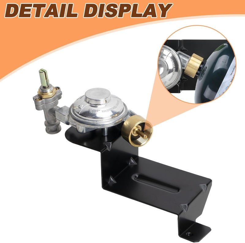 MOASKER 80477 Regulator & 69957 Burner Tube Kits Replacement Parts for Weber Q100/Q120 Series Grills Accessories, Gas Grill Valve Parts for Weber 386001 386002 516801 516002 516501 516501 Grills Parts - Image 3